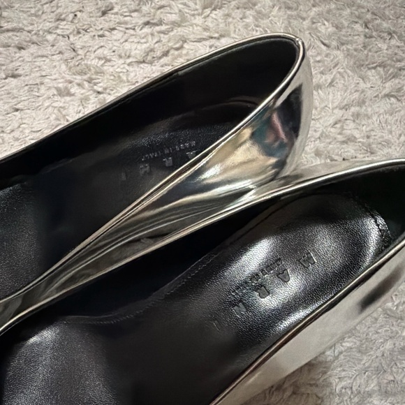 Marni Silver Pointed Toe Wedges - Picture 6 of 6